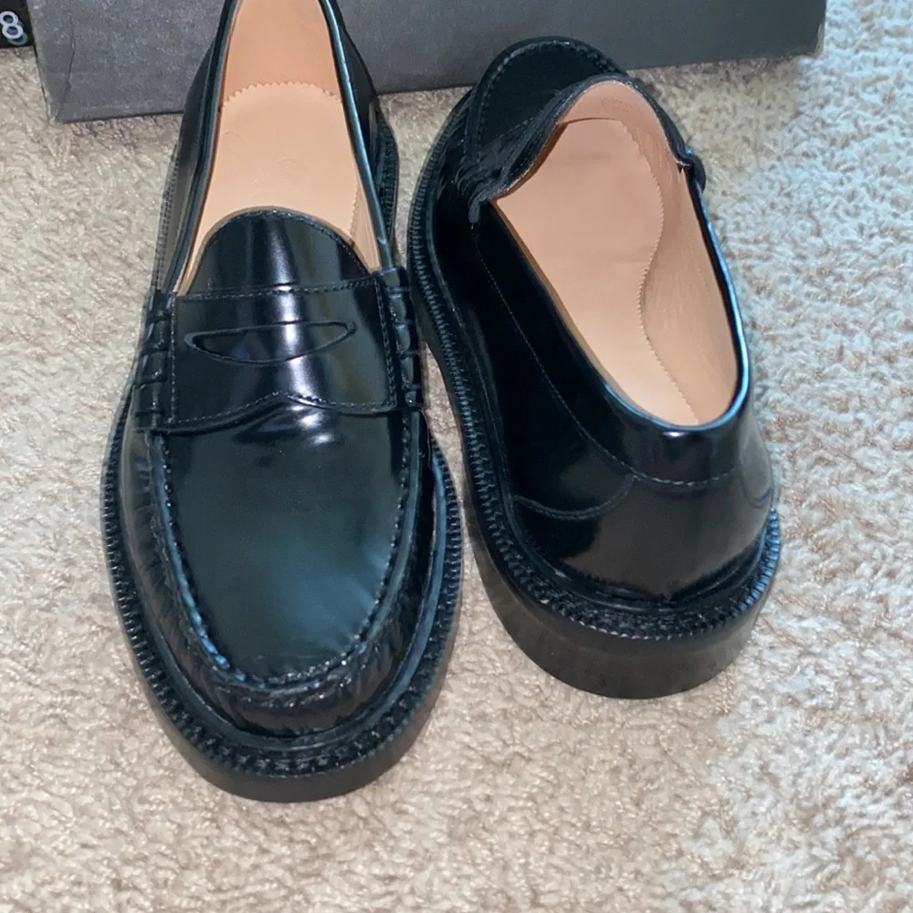 J. Crew Black Leather Loafers - Picture 6 of 9